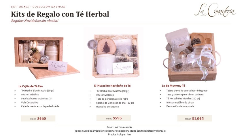 Regalos navideños para empresas con tisana gourmet la canastería