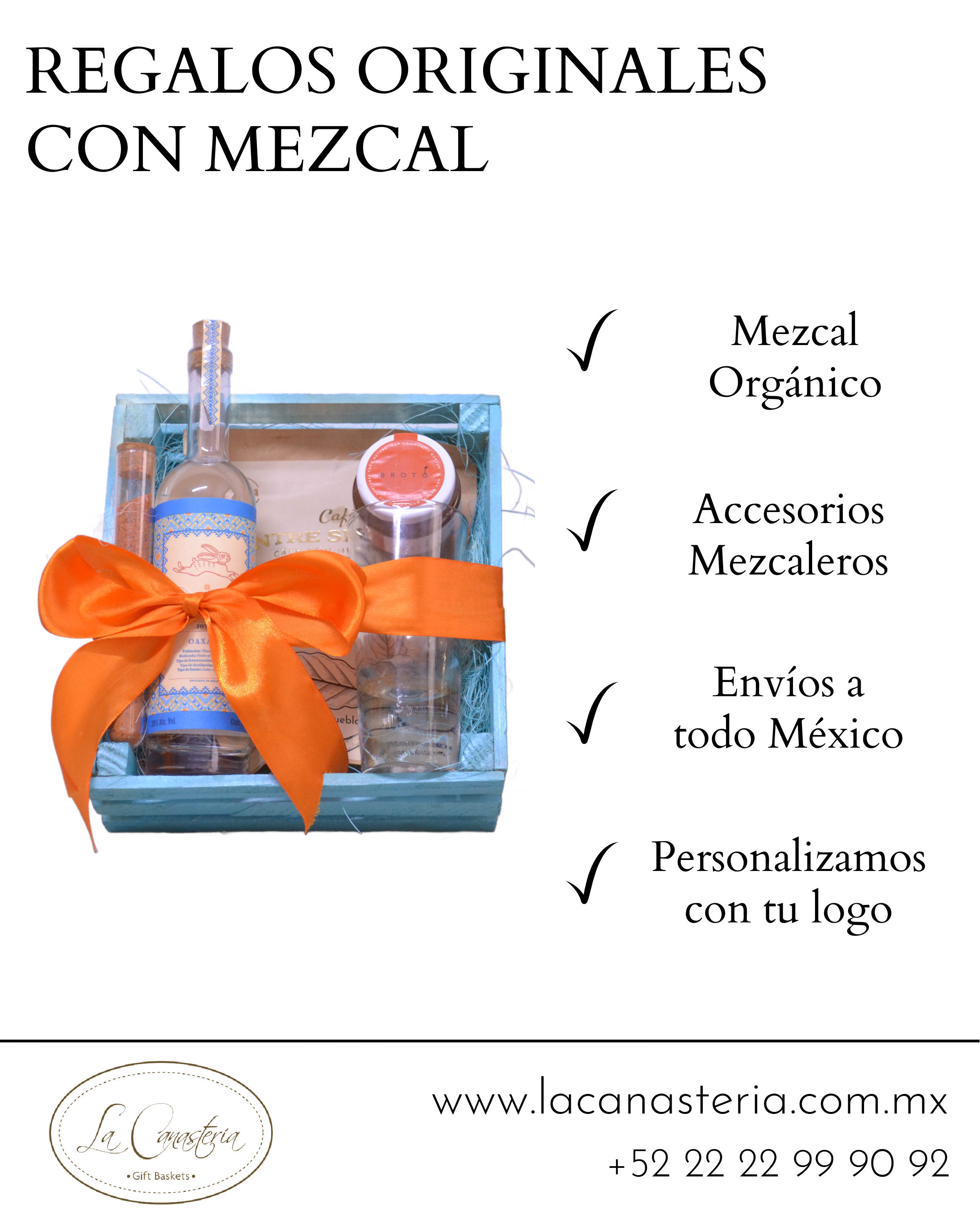 Cajas de regalo con mezcal 400 conejos la canastería