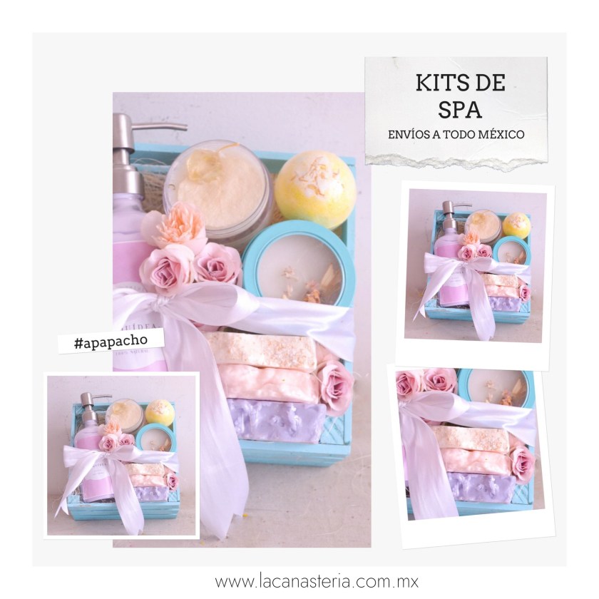 Cajasy canastas con kit de spa para regalos con entrega a domicilio df 