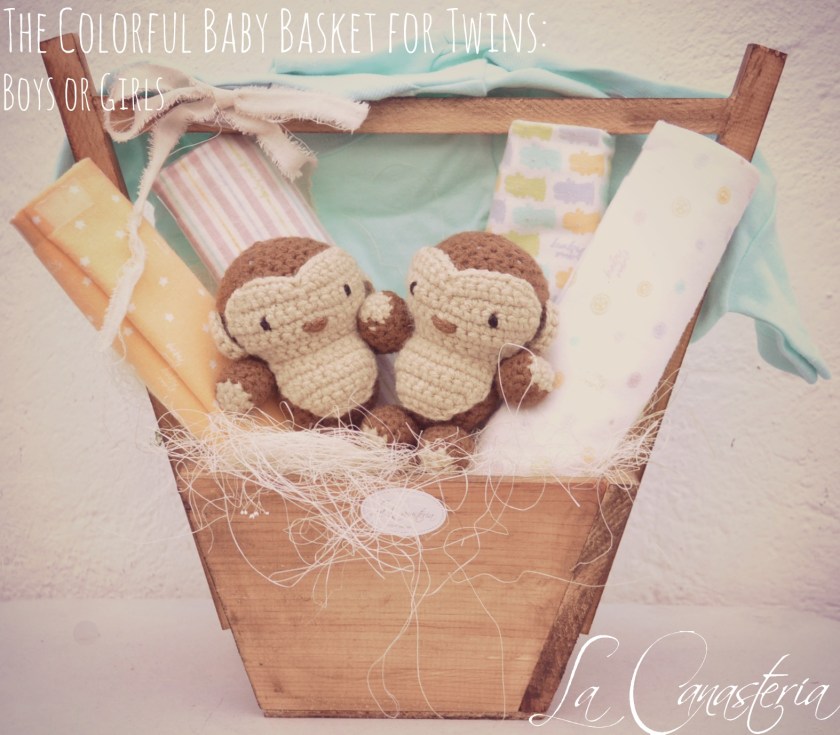 TheColorfulBabyBasketForTwinsBoysoGirils