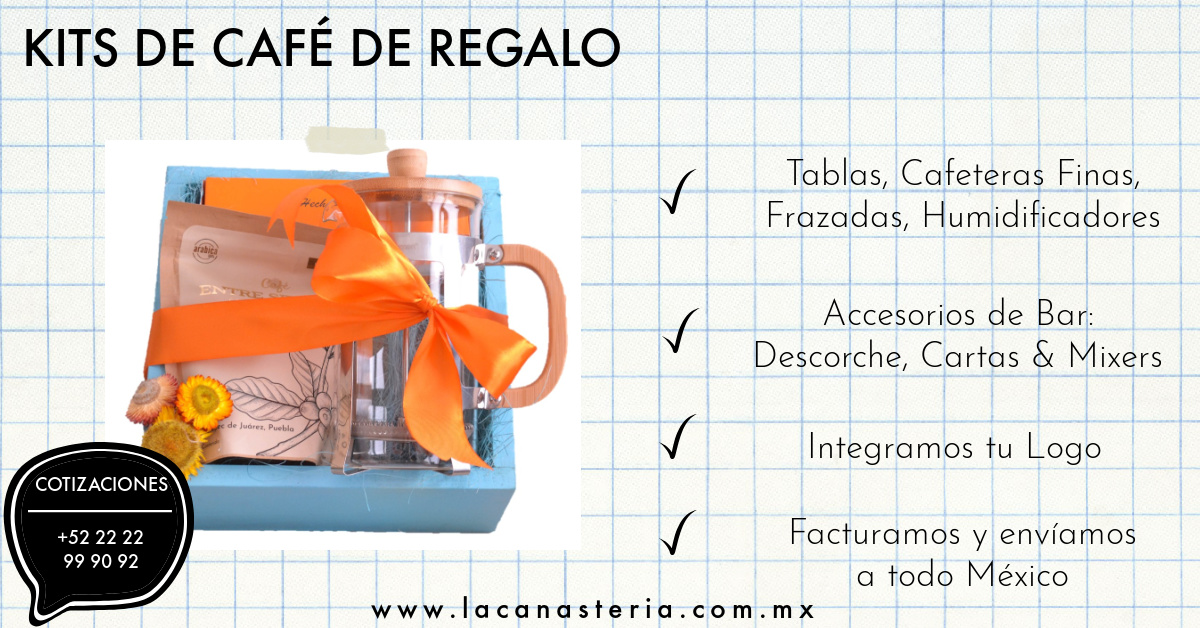 Caja de regalo para mujer con kit de café y cafetera
