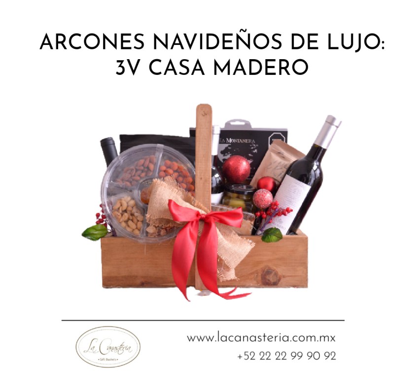 Arcones navideños de lujo con vino 3V La Canasteria