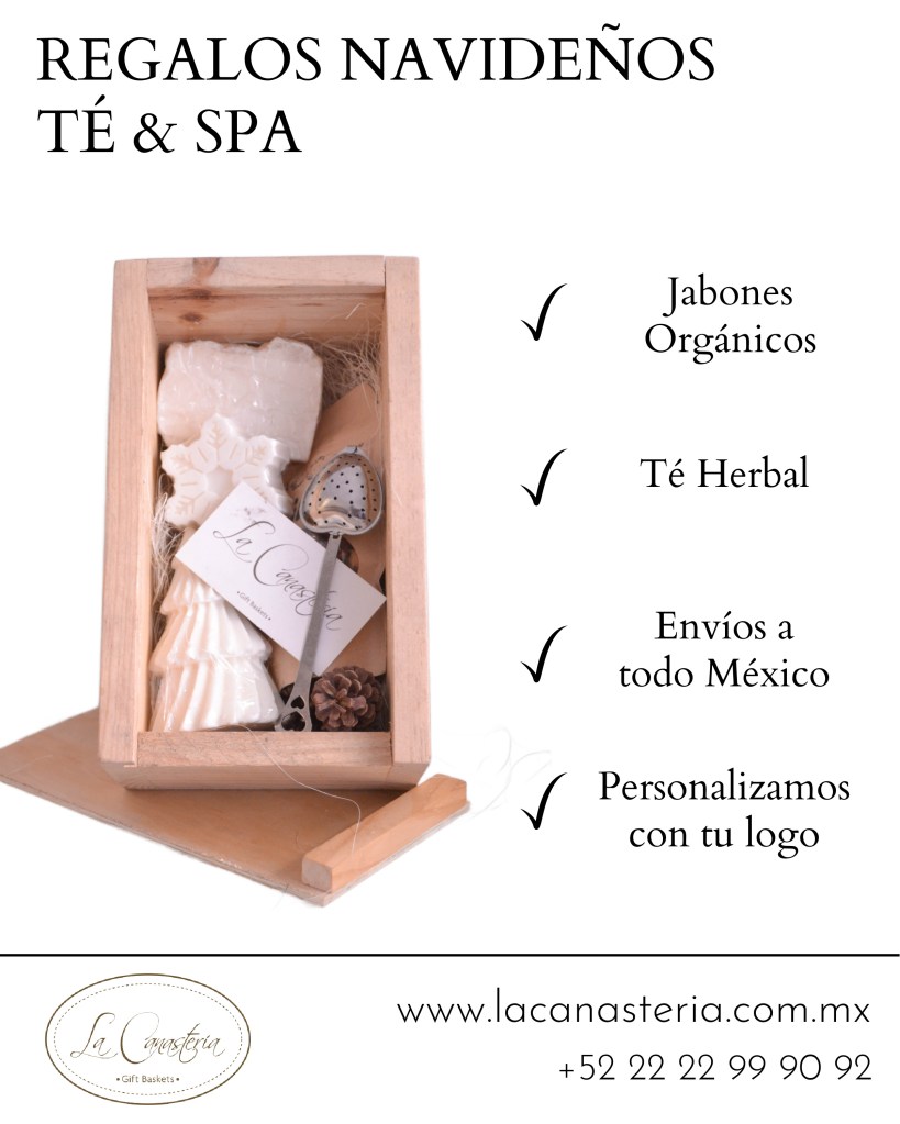 Kit de regalo con jabones y té para regalos corporativos navideños