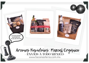 Arcones navideños con Mezcal Orgánico la canastería