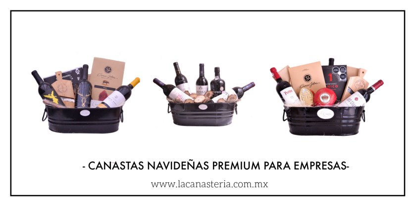 Arcones y canastas navideñas de lujo para clientes 