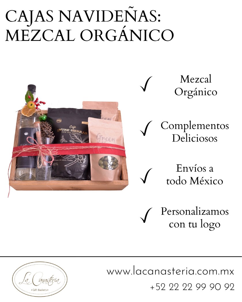 Cajas y arcones navideños con Mezcal de La Canastería