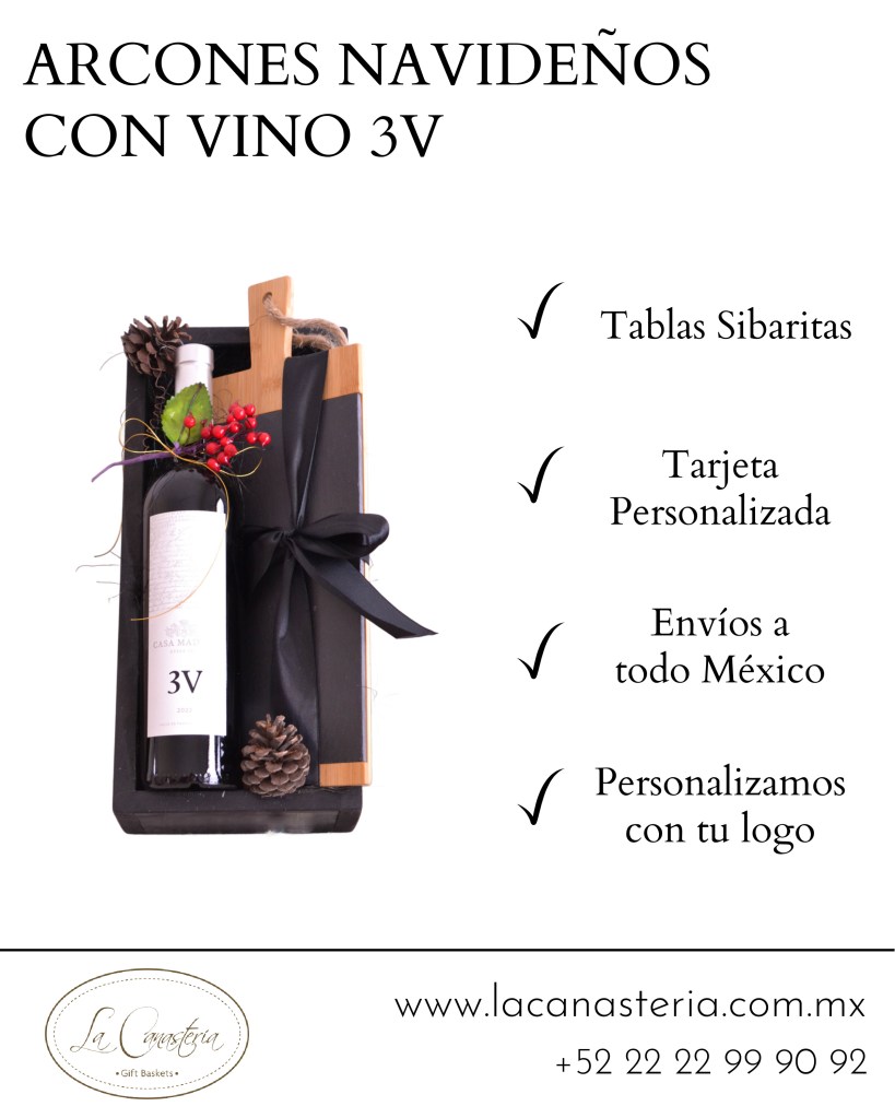 Cajas de regalo con vino mexicano para regalos de fin de año en empresas