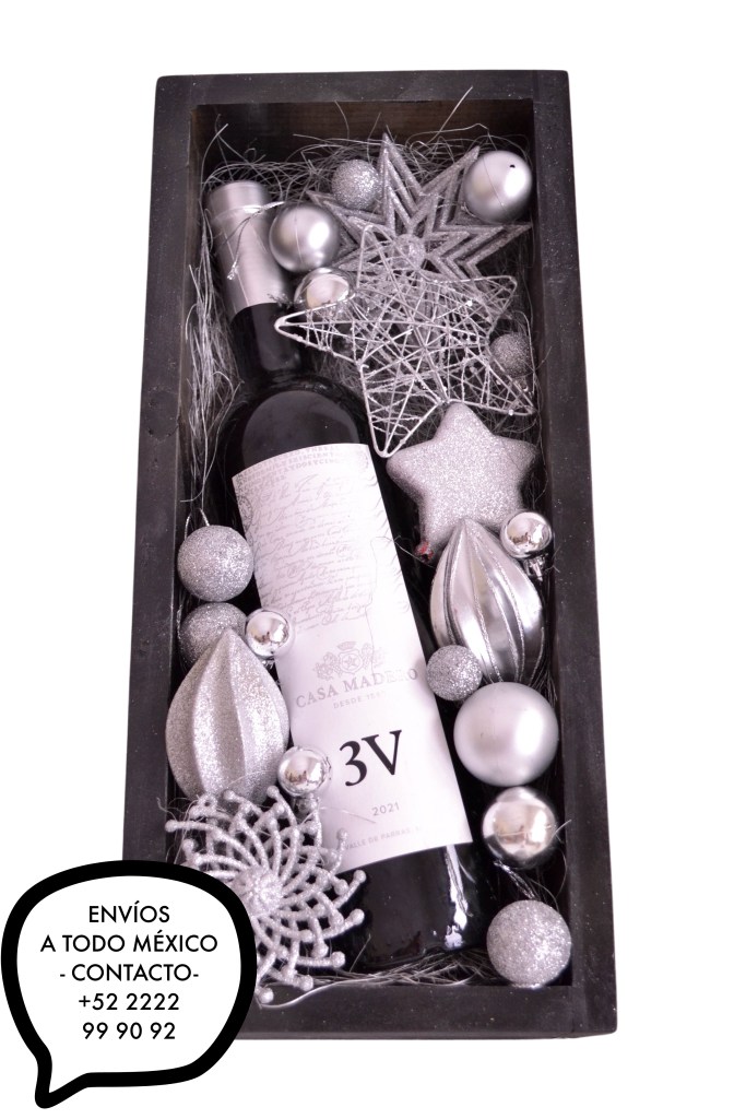cajas y arcones navideños con vino mexicano para empresas