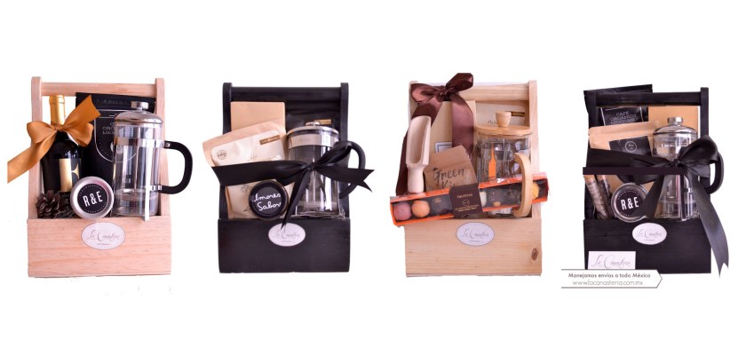Canastas de regalo La Canastería con kit de café para empresas