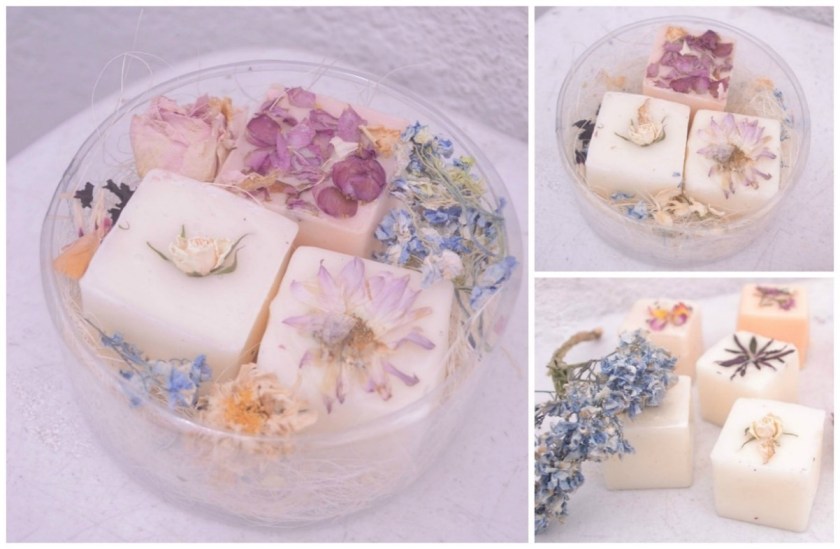 Cajas de regalo con kit de jabones para regalos en empresas 