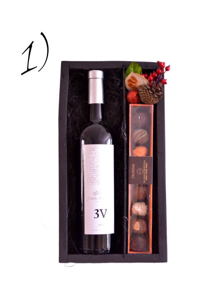 Arreglos de vino navideños para empresas 