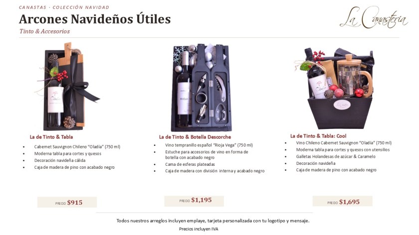 Arcones navideños funcionales con productos para el hogar prácticos como tablas de charcutería, cafeteras y accesorios para vino